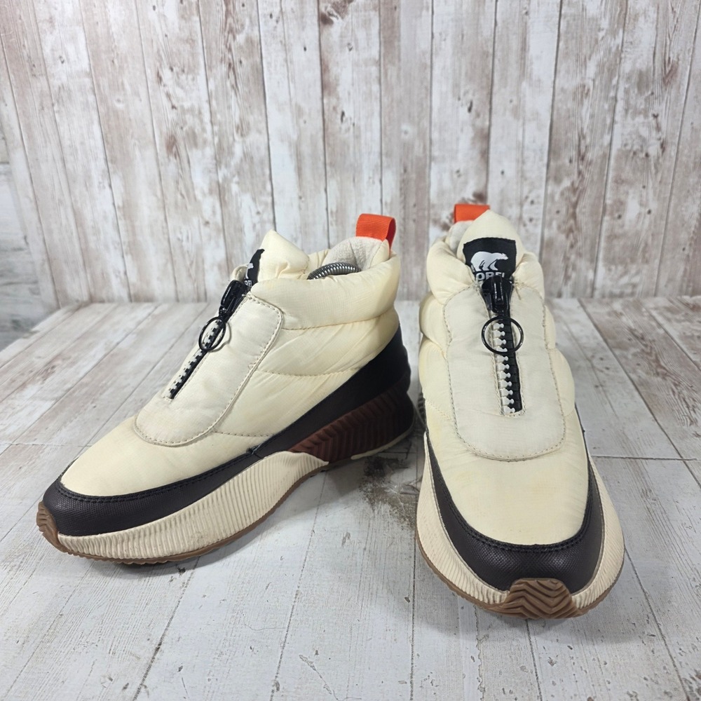 Sorel Kinetic Impact NXT Puffy Zip Waterproof Boots Cream Brown NL4943-191 7.5 - Picture 5 of 8